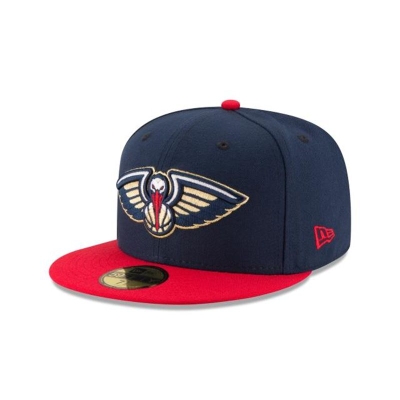 Blue New Orleans Pelicans Hat - New Era NBA 2Tone 59FIFTY Fitted Caps USA1297348